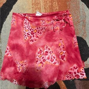 La SENZA Pink Butterfly Mini Skirt